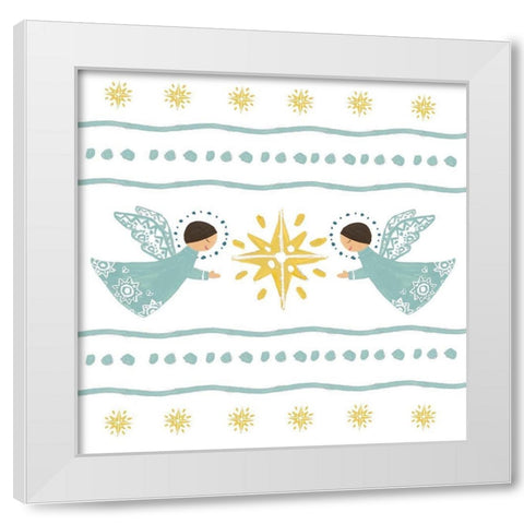 Modern Angel Pattern I White Modern Wood Framed Art Print by Loreth, Lanie