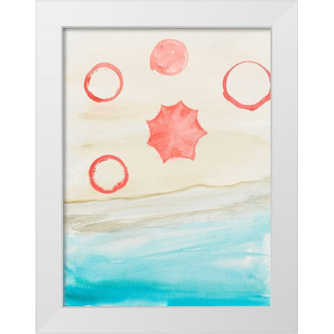 Watercolor Beach Stains II White Modern Wood Framed Art Print by Ritter, Gina