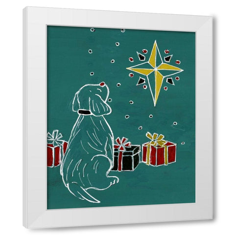 Northern Star Dog White Modern Wood Framed Art Print by Loreth, Lanie