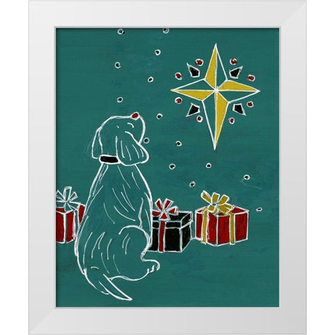 Northern Star Dog White Modern Wood Framed Art Print by Loreth, Lanie