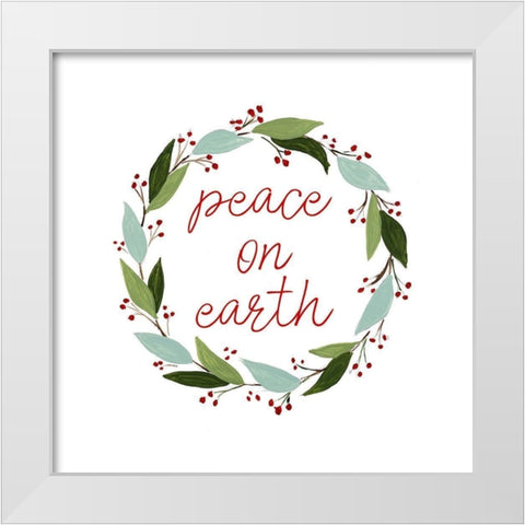 Modern Wreath I White Modern Wood Framed Art Print by Loreth, Lanie