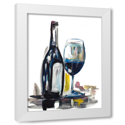 Time for Wine I White Modern Wood Framed Art Print by Beauchamp, Andy