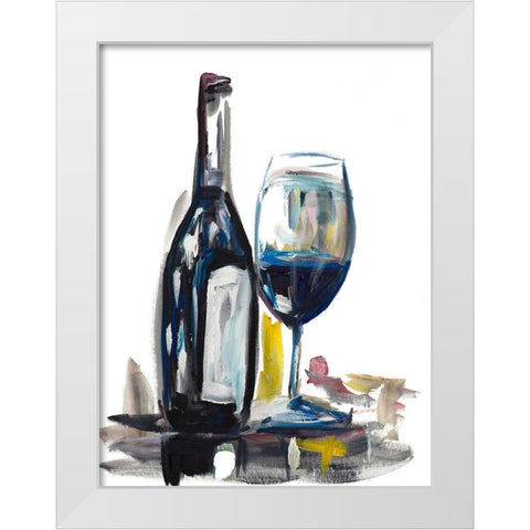 Time for Wine I White Modern Wood Framed Art Print by Beauchamp, Andy