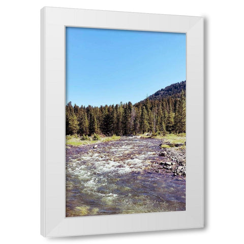 Lovely Stream White Modern Wood Framed Art Print by Coppel, Anna