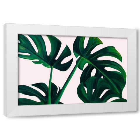 Monstera Palms White Modern Wood Framed Art Print by Goodrich, Chelsea