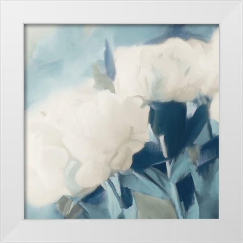 White Roses II White Modern Wood Framed Art Print by Meneely, Dan