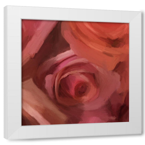 The Rose Maze White Modern Wood Framed Art Print by Meneely, Dan
