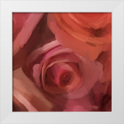 The Rose Maze White Modern Wood Framed Art Print by Meneely, Dan