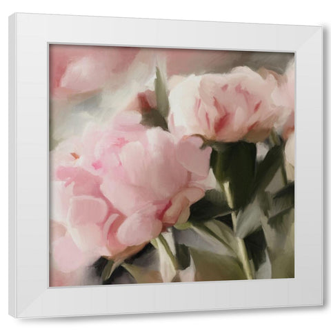 Floral Arrangement II White Modern Wood Framed Art Print by Meneely, Dan