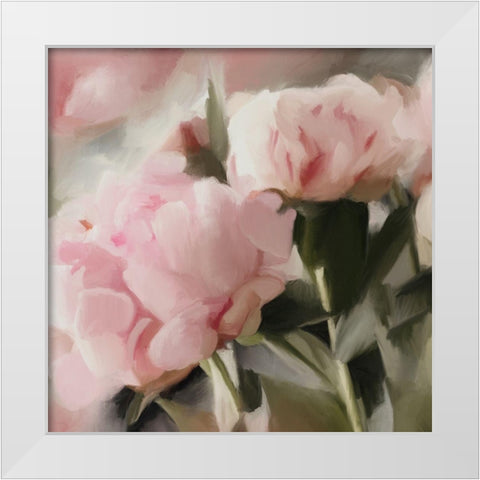 Floral Arrangement II White Modern Wood Framed Art Print by Meneely, Dan