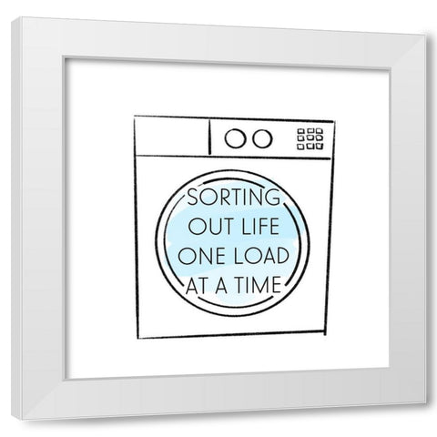 Laundry Time White Modern Wood Framed Art Print by Quach, Anna