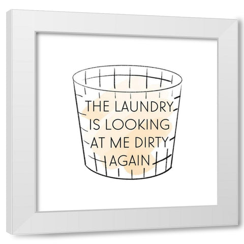 Laundry Day White Modern Wood Framed Art Print by Quach, Anna