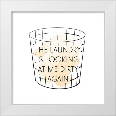 Laundry Day White Modern Wood Framed Art Print by Quach, Anna