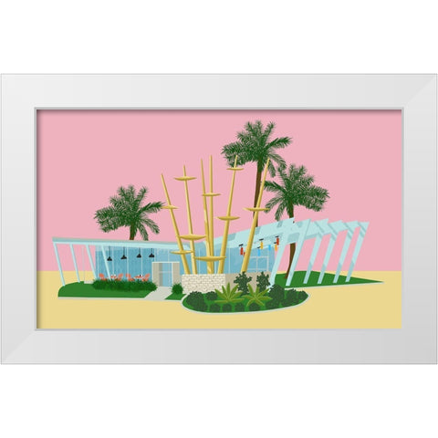 80s Style White Modern Wood Framed Art Print by Bucheli, Jen