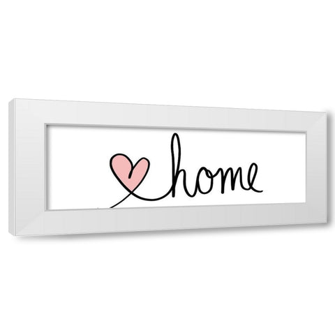 Home White Modern Wood Framed Art Print by SD Graphics Studio