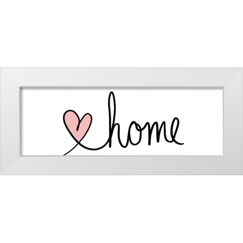 Home White Modern Wood Framed Art Print by SD Graphics Studio