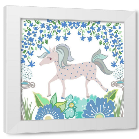 Unicorn Forest I White Modern Wood Framed Art Print by Del Sol, Ani