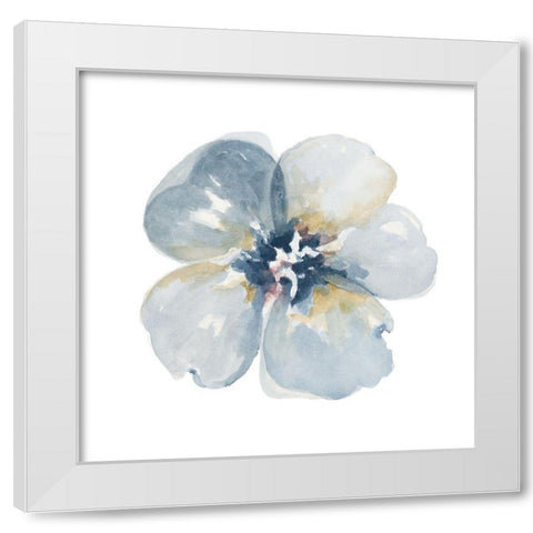 Indigo Blue White Modern Wood Framed Art Print by Pinto, Patricia