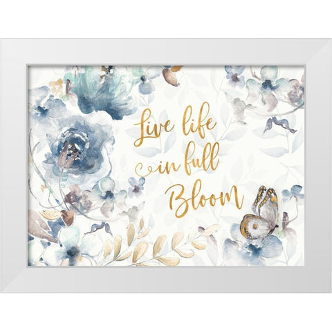 Full Bloom Life White Modern Wood Framed Art Print by Pinto, Patricia