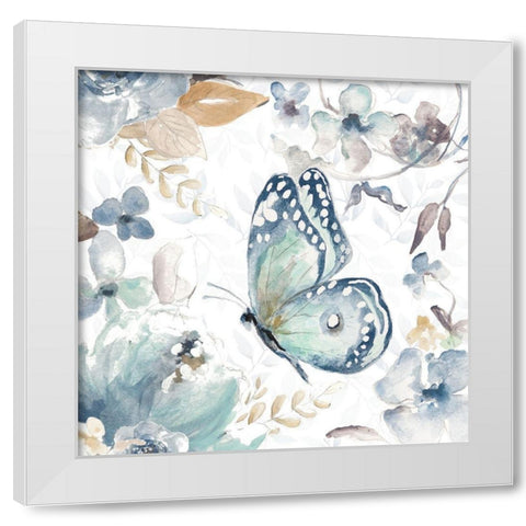 Butterfly Beauty I White Modern Wood Framed Art Print by Pinto, Patricia