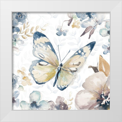 Butterfly Beauty II White Modern Wood Framed Art Print by Pinto, Patricia