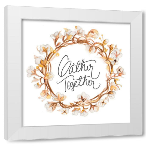 Gather Together White Modern Wood Framed Art Print by Gaynor, Janice