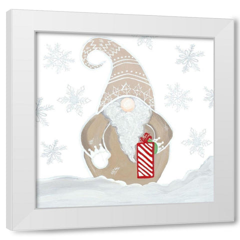 Jolly Gnome I White Modern Wood Framed Art Print by Ritter, Gina