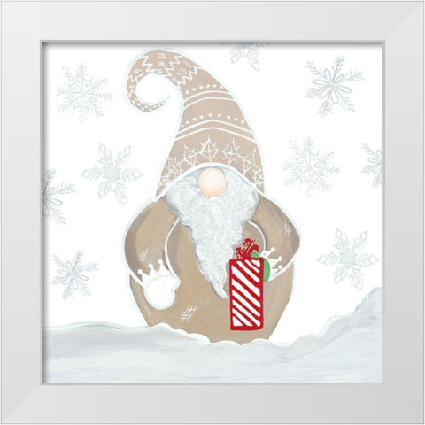 Jolly Gnome I White Modern Wood Framed Art Print by Ritter, Gina