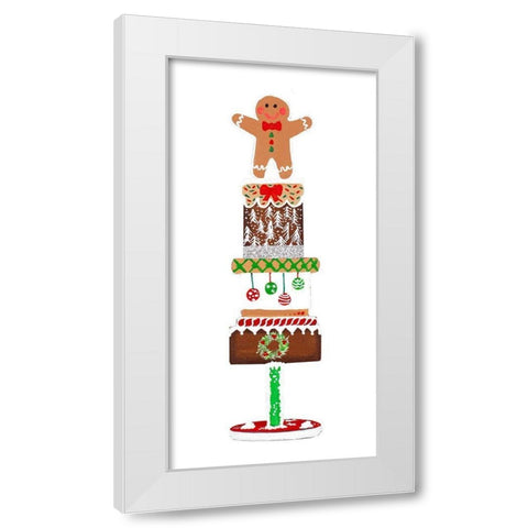 Christmas Cake I White Modern Wood Framed Art Print by Ritter, Gina