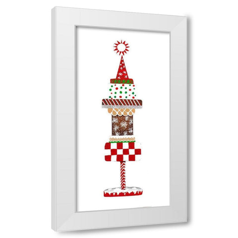 Christmas Cake Topper II White Modern Wood Framed Art Print by Ritter, Gina