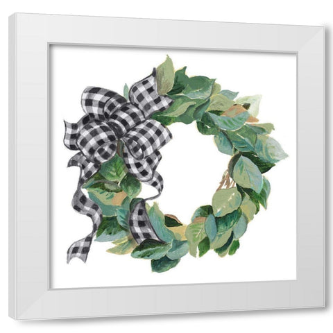 Farmhouse Christmas White Modern Wood Framed Art Print by Pinto, Patricia