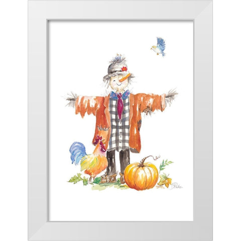 Scarecrow White Modern Wood Framed Art Print by Pinto, Patricia
