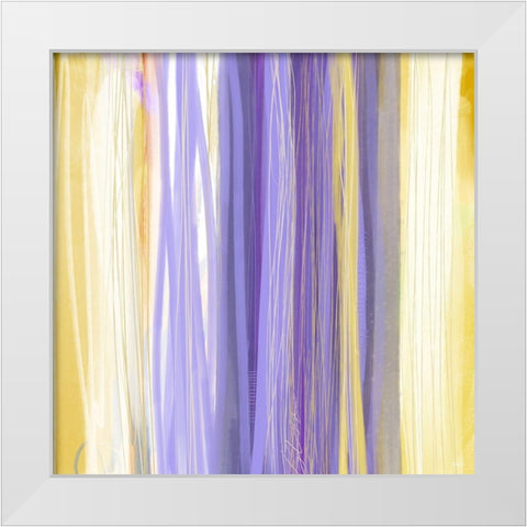 Linear Verticals White Modern Wood Framed Art Print by Meneely, Dan
