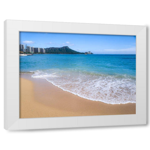 Oahu Shores White Modern Wood Framed Art Print by Bill Carson Photography
