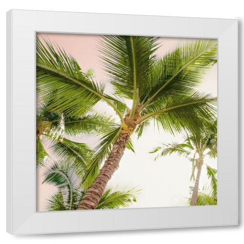 Bright Oahu Palms II White Modern Wood Framed Art Print by Bill Carson Photography