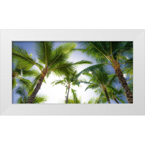 Oahu Palms White Modern Wood Framed Art Print by Bill Carson Photography