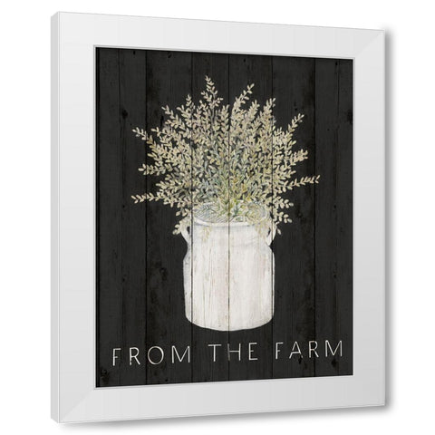 From The Farm White Modern Wood Framed Art Print by Gaynor, Janice