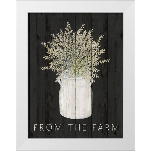From The Farm White Modern Wood Framed Art Print by Gaynor, Janice