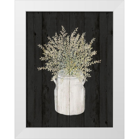 Herbs on Black Wood I White Modern Wood Framed Art Print by Gaynor, Janice