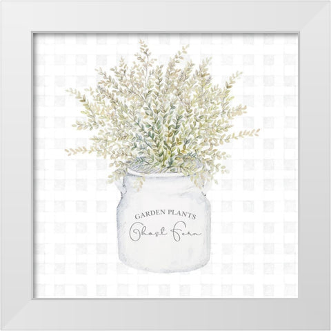 Garden Plants I White Modern Wood Framed Art Print by Gaynor, Janice