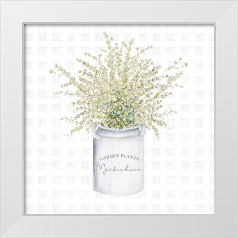 Garden Plants II White Modern Wood Framed Art Print by Gaynor, Janice