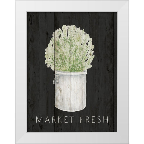 Market Fresh White Modern Wood Framed Art Print by Gaynor, Janice