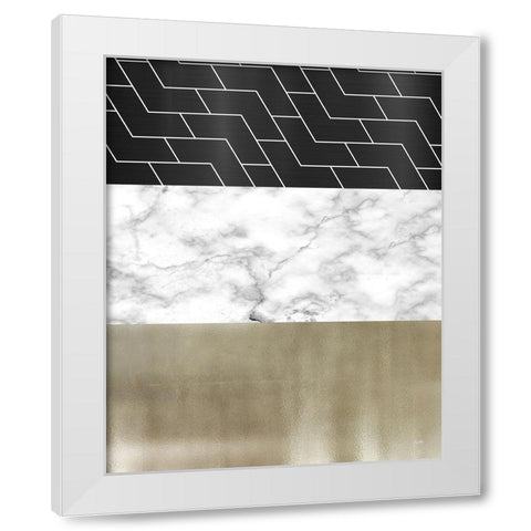 Many Layers I White Modern Wood Framed Art Print by Medley, Elizabeth