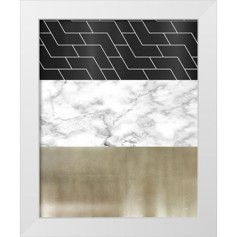 Many Layers I White Modern Wood Framed Art Print by Medley, Elizabeth