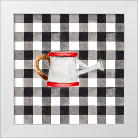 Fun Farm Icon III White Modern Wood Framed Art Print by Gaynor, Janice