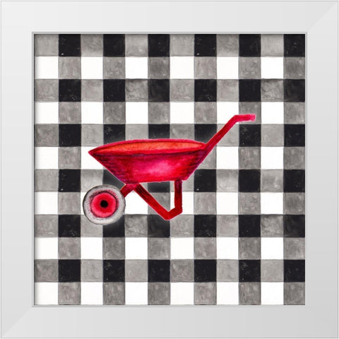 Fun Farm Icon VI White Modern Wood Framed Art Print by Gaynor, Janice