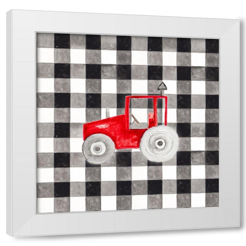 Fun Farm Icon II White Modern Wood Framed Art Print by Gaynor, Janice