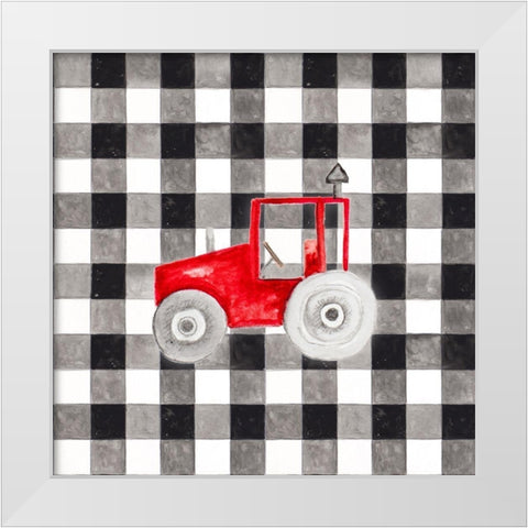 Fun Farm Icon II White Modern Wood Framed Art Print by Gaynor, Janice