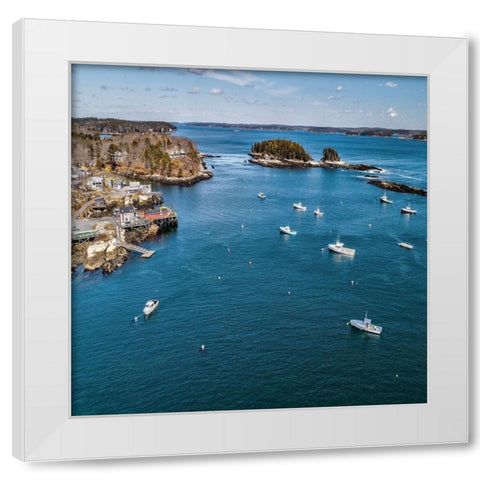 Beautiful Aerial Coast I White Modern Wood Framed Art Print by Veilleux, Jason