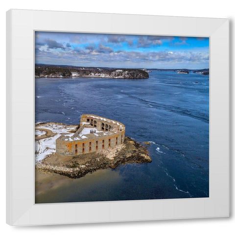 Aerial Fort White Modern Wood Framed Art Print by Veilleux, Jason
